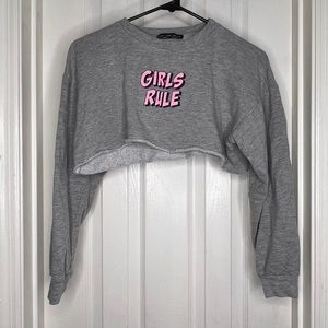 Super Crop Sweater Top | Size S | Girls Rule